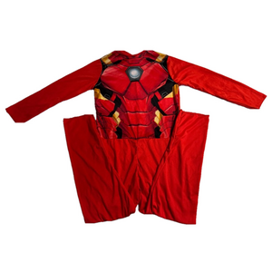 Marvel Ironman Polyester Full Body Red Black Super Hero Costume Youth Medium